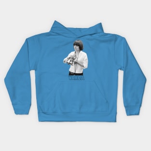 A young Agnes Varda Kids Hoodie